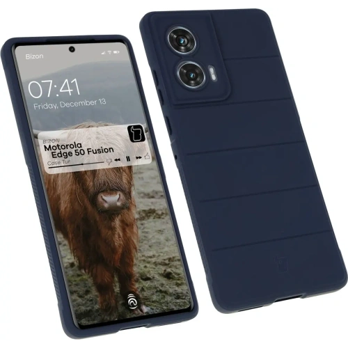Pancerne etui Bizon Case Tur do Motorola Edge 50 Fusion granatowe
