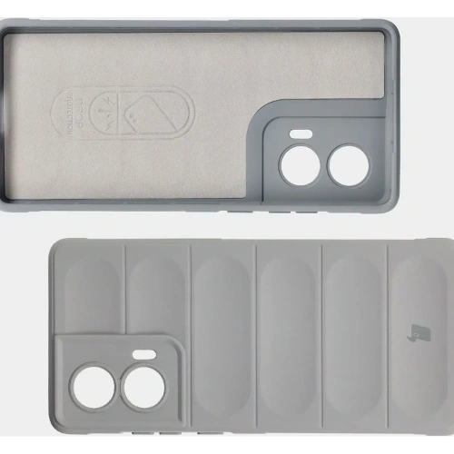 Pancerne etui Bizon Case Tur do Motorola Edge 50 Fusion jasnoszare