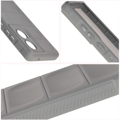 Pancerne etui Bizon Case Tur do Motorola Edge 50 Fusion jasnoszare