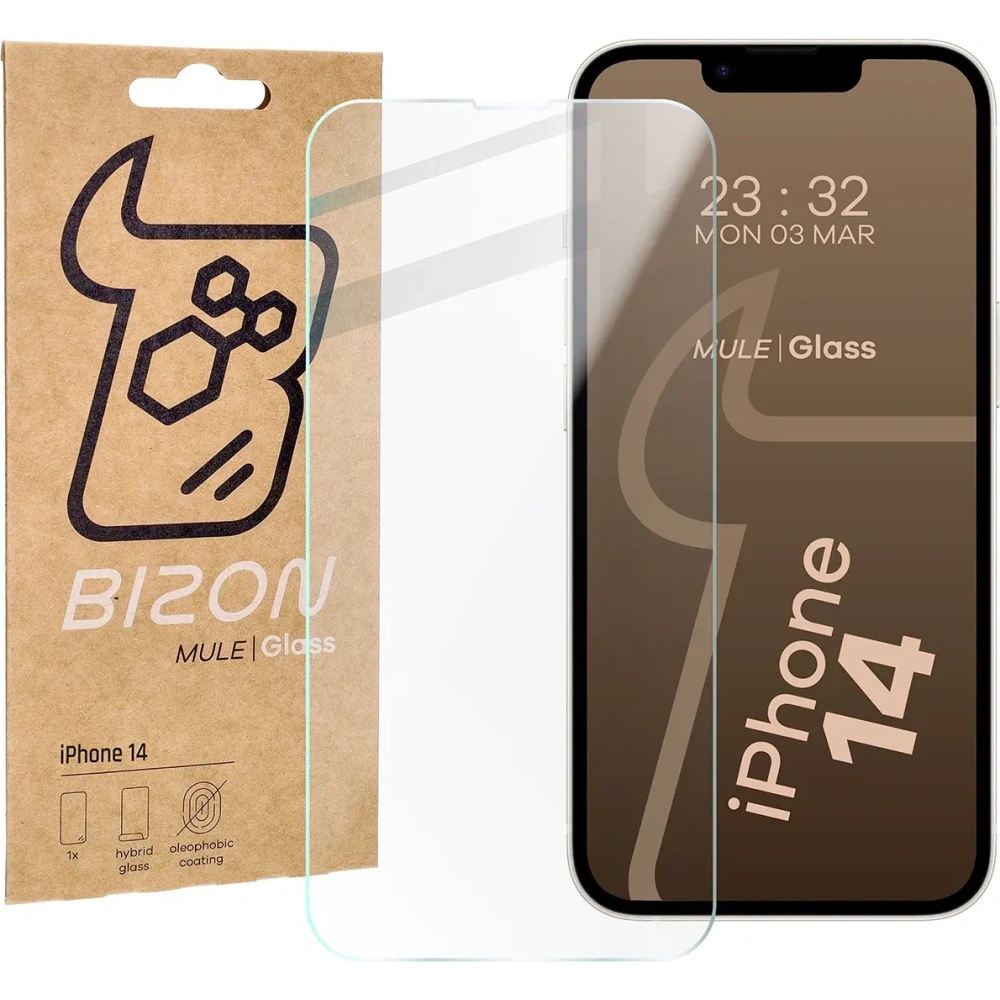 Hurtownia GSM - Elastické hybridní sklo Bizon Glass Mule pro Apple iPhone 14 - BIZ6801 - {ean13} - Hurt