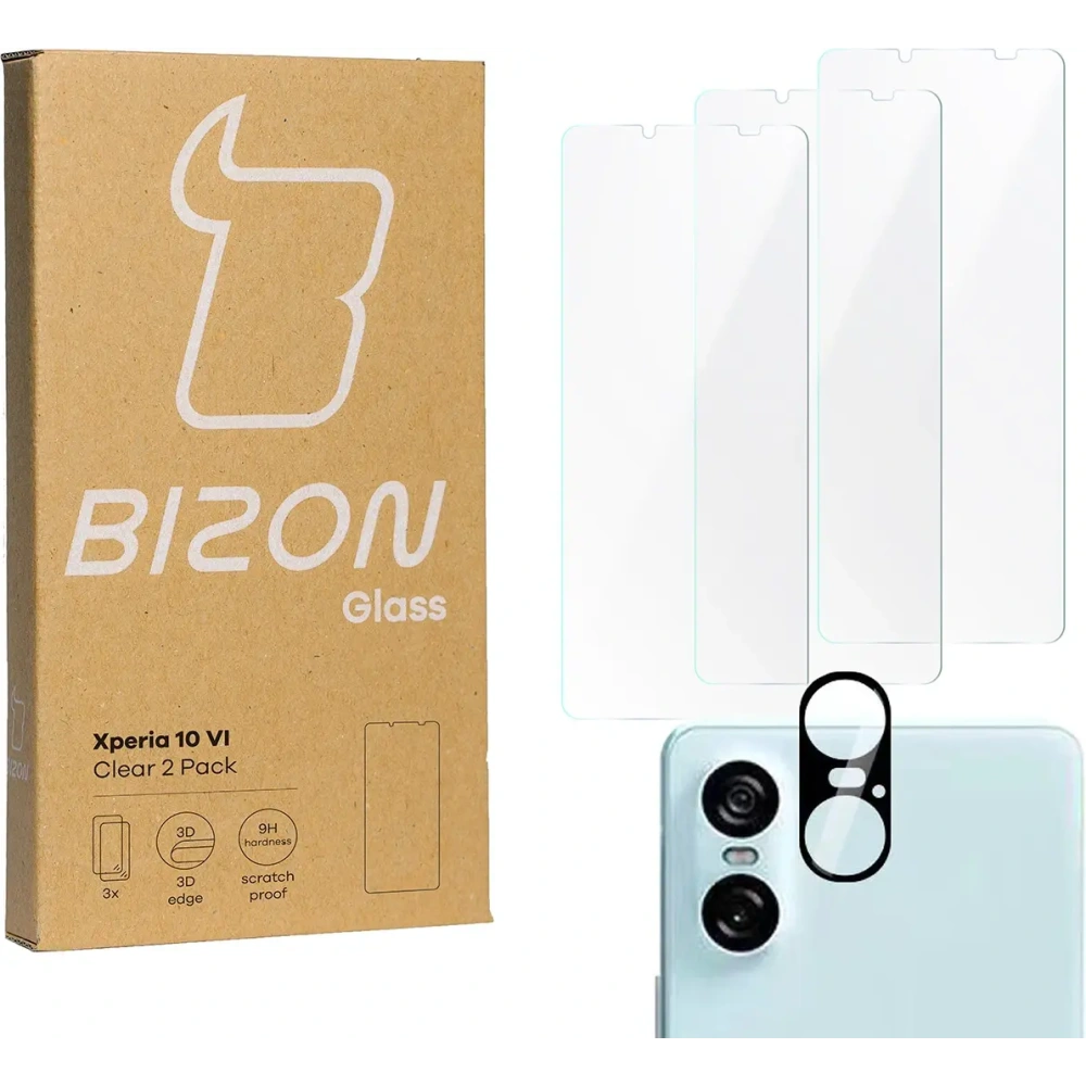 Hurtownia GSM - Bizon Clear 3x Bildschirmglas + Kameraglas für Sony Xperia 10 VI - BIZ6814 - {ean13} - Hurt