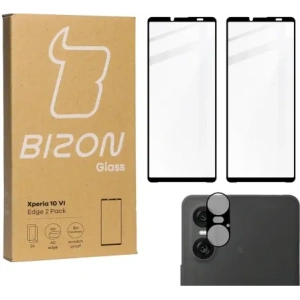 Hurtownia GSM - Bizon Edge 2x edzett üveg kijelző kerettel + kamera üveg Xperia 10 VI-hoz - BIZ6815 - {ean13} - Hurt