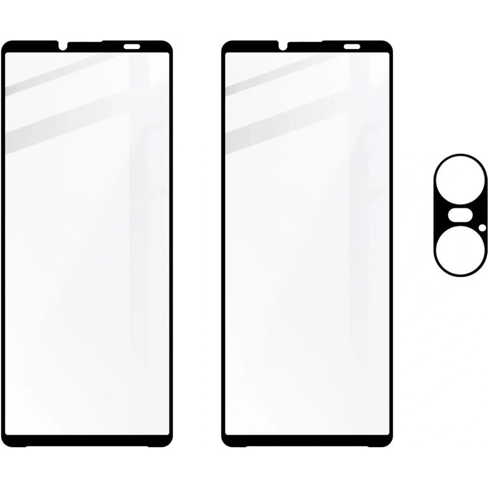 Hurtownia GSM - Bizon Edge 2x edzett üveg kijelző kerettel + kamera üveg Xperia 10 VI-hoz - BIZ6815 - {ean13} - Hurt