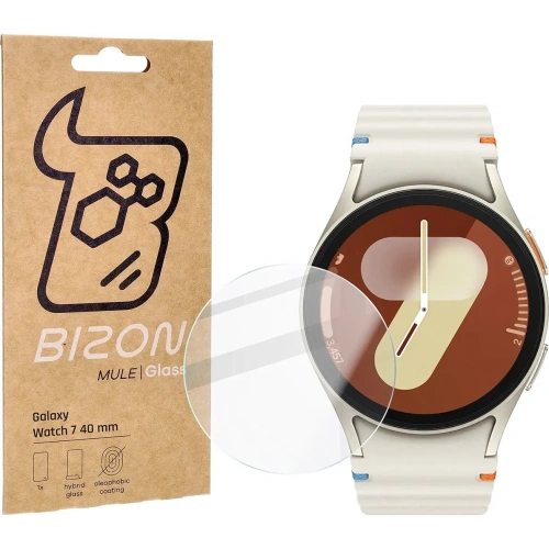 Elastyczne szkło hybrydowe Bizon Glass Watch Mule do Samsung Galaxy Watch 7 40 mm