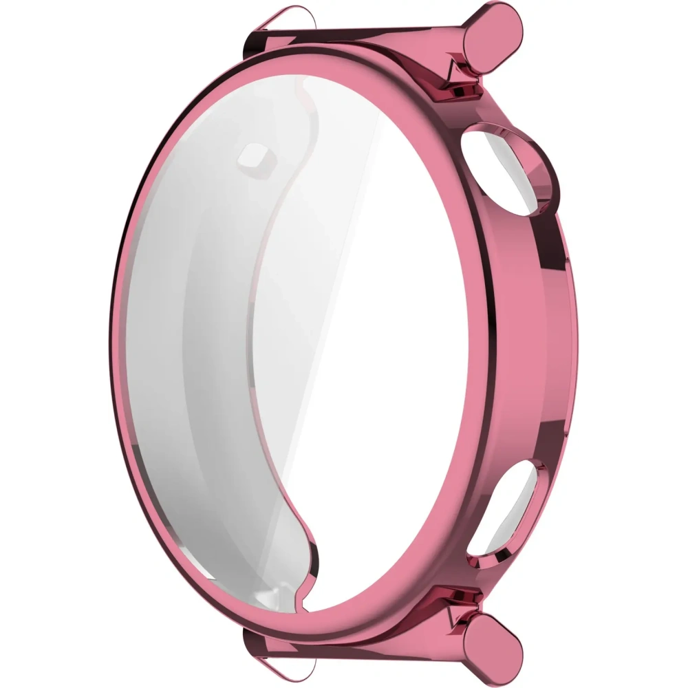 Etui z osłoną ekranu Bizon Case Watch Felipe do Huawei Watch GT 5 Pro 42 mm różowe
