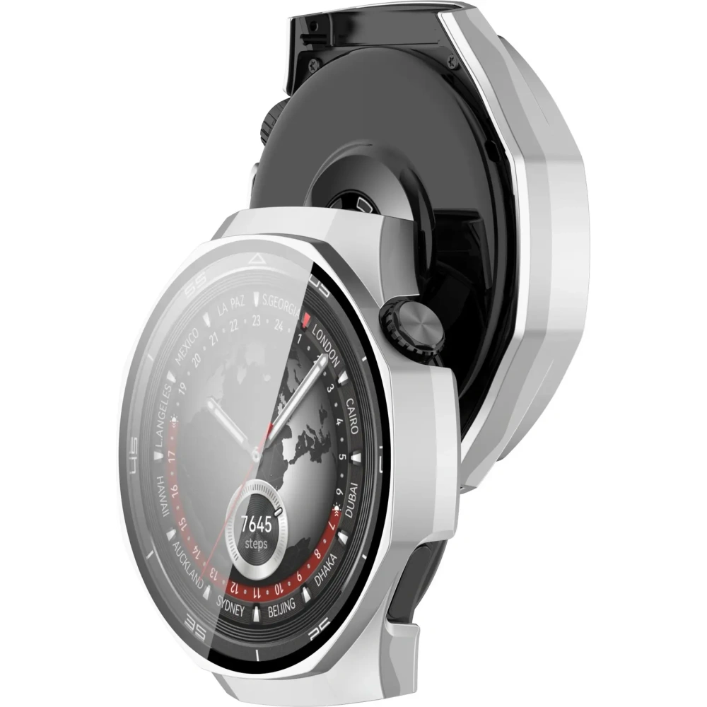 Hurtownia GSM - Etui se sklem na hodinky Bizon Case+Glass Watch pro Huawei Watch GT 5 Pro 46 mm stříbrné saténové - BIZ6828 - {ean13} - Hurt