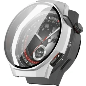 Hurtownia GSM - Bizon Case+Glass Óra Huawei Watch GT 5 Pro 46 mm ezüst selyemfényű - BIZ6828 - {ean13} - Hurt
