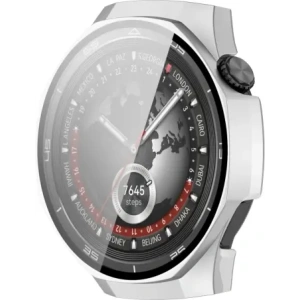 Hurtownia GSM - Bizon Case+Glass Óra Huawei Watch GT 5 Pro 46 mm ezüst selyemfényű - BIZ6828 - {ean13} - Hurt
