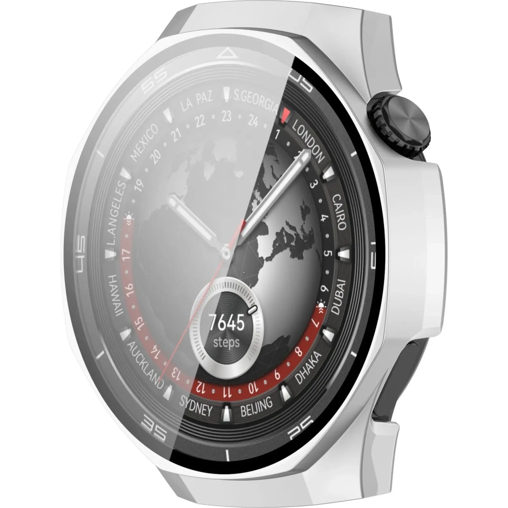 Hurtownia GSM - Etui se sklem na hodinky Bizon Case+Glass Watch pro Huawei Watch GT 5 Pro 46 mm stříbrné saténové - BIZ6828 - {ean13} - Hurt
