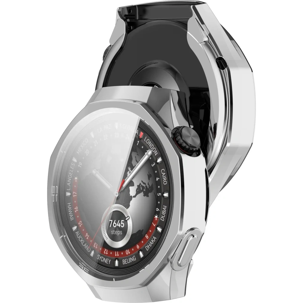 Hurtownia GSM - Etui z osłoną ekranu Bizon Case Watch Felipe do Huawei Watch GT 5 Pro 46 mm srebrne - BIZ6839 - {ean13} - Hurt