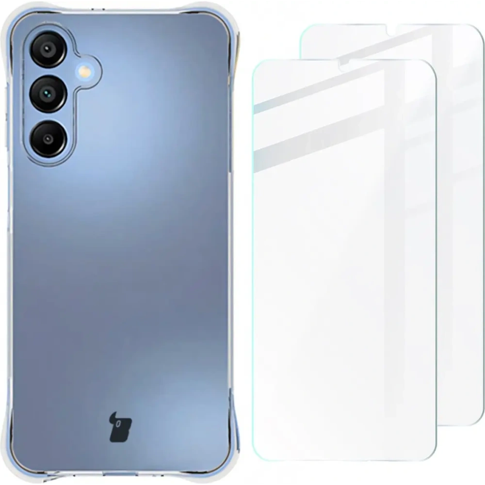 Hurtownia GSM - Bizon Case Clear Pack carcasă + 2x sticlă de protecție Samsung Galaxy A16 4G/5G transparentă - BIZ6840 - {ean13} - Hurt