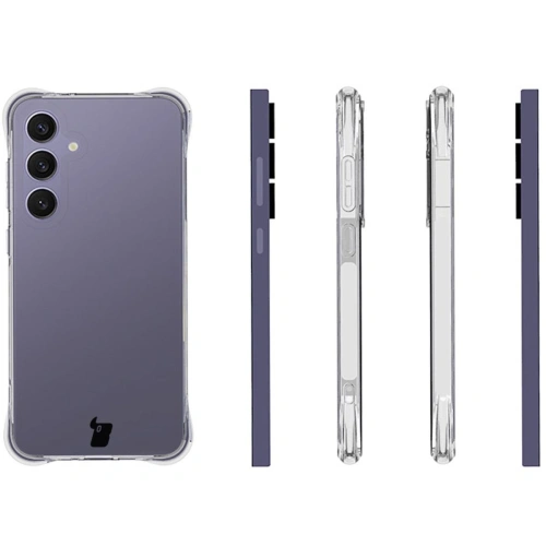 Etui + 2x szkło hartowane na ekran + szkło na obiektyw Bizon Case Clear Pack do Samsung Galaxy S24 FE