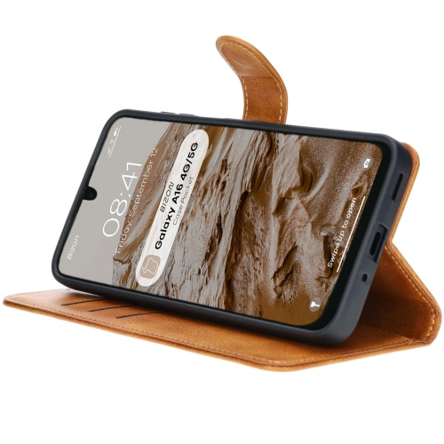 Etui z klapką Bizon Case Pocket do Samsung Galaxy A16 4G/5G brązowe