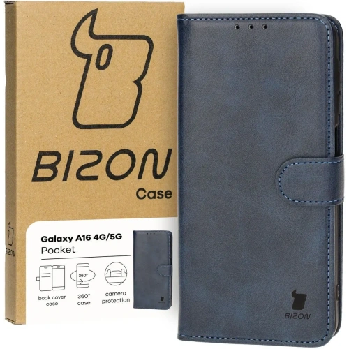 Etui z klapką Bizon Case Pocket do Samsung Galaxy A16 4G/5G granatowe