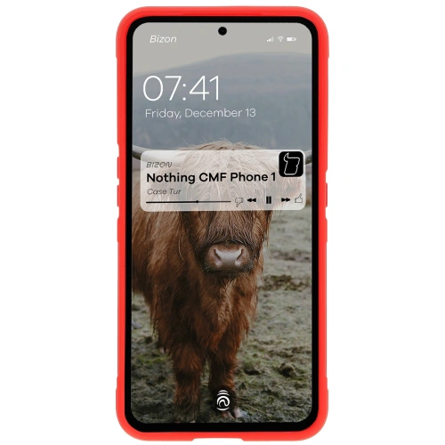Pancerne etui Bizon Case Tur do Nothing CMF Phone 1 czerwone