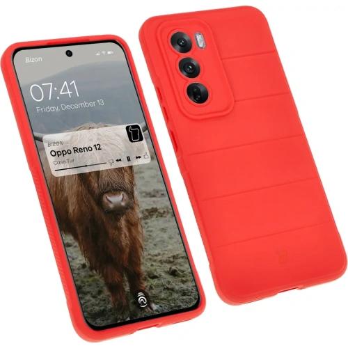 Pancerne etui Bizon Case Tur do Oppo Reno 12 czerwone