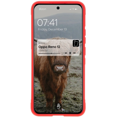 Pancerne etui Bizon Case Tur do Oppo Reno 12 czerwone