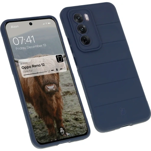 Pancerne etui Bizon Case Tur do Oppo Reno 12 granatowe