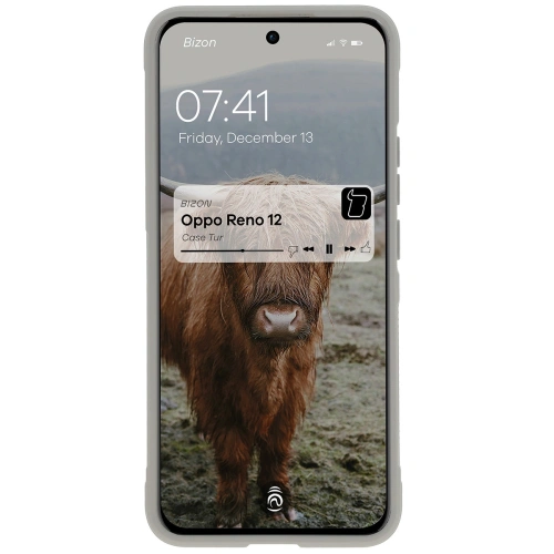 Pancerne etui Bizon Case Tur do Oppo Reno 12 jasnoszare
