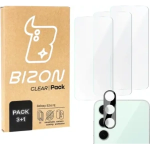 Hurtownia GSM - Bizon Clear 3x sticlă pentru ecran + sticlă pentru cameră Samsung Galaxy S24 FE - BIZ6862 - {ean13} - Hurt