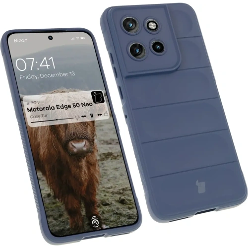 Pancerne etui Bizon Case Tur do Motorola Edge 50 Neo granatowe