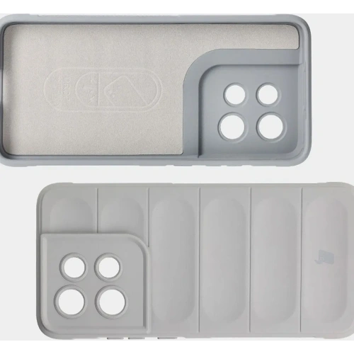 Pancerne etui Bizon Case Tur do Motorola Edge 50 Neo jasnoszare