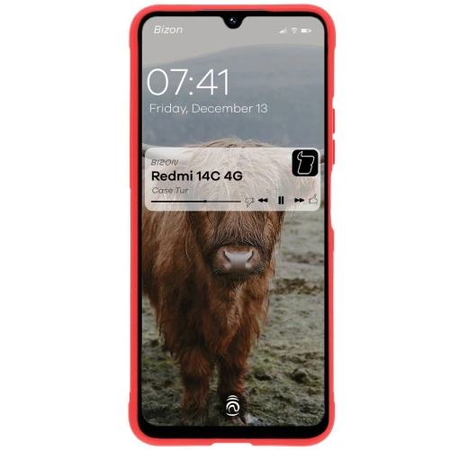 Pancerne etui Bizon Case Tur do Xiaomi Redmi 14C 4G / POCO C75 czerwone