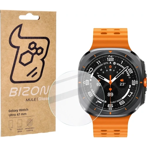 Elastyczne szkło hybrydowe Bizon Glass Watch Mule do Samsung Galaxy Watch Ultra 47 mm