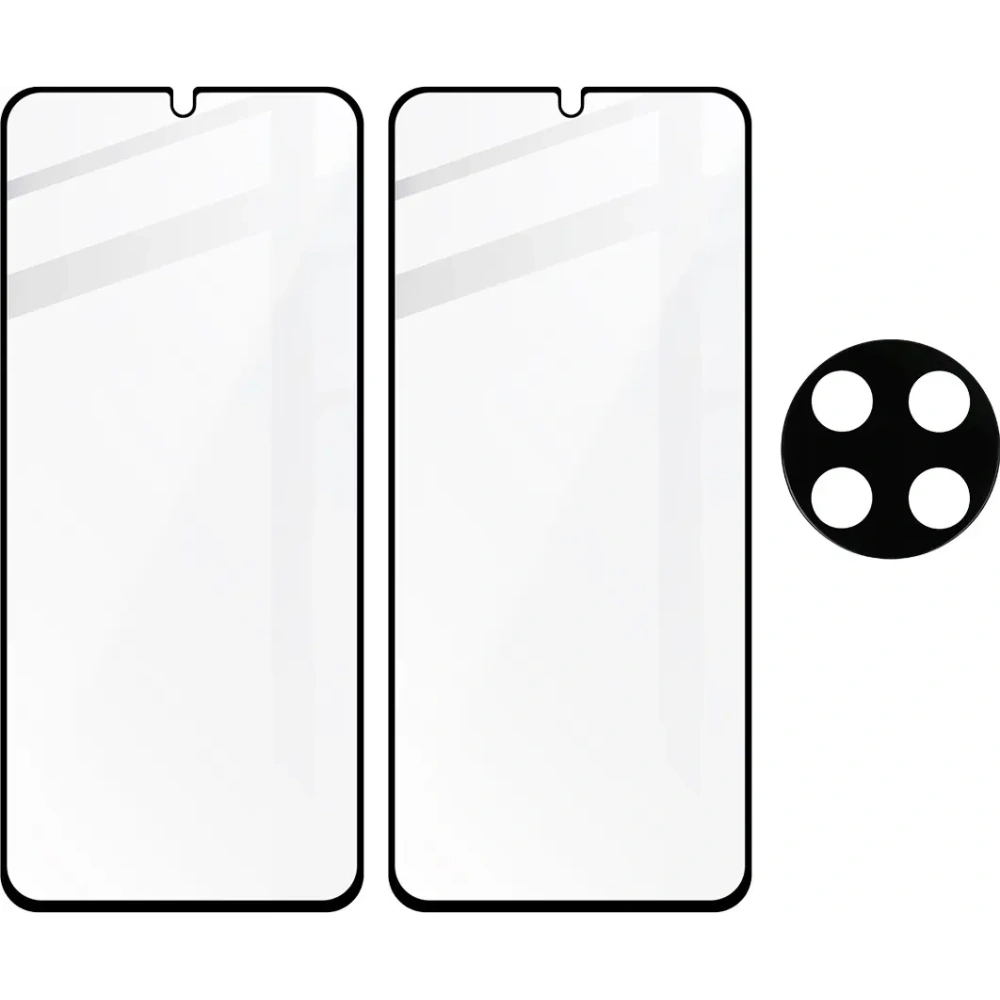 Wholesale Bizon Edge 2x tempered screen glass with frame + camera glass Xiaomi Redmi 14C 4G - BIZ6874 - {ean13} - Hurt