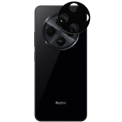 2x Szkło hartowane na ekran z ramką + szkło na aparat Bizon Edge do Xiaomi Redmi 14C 4G