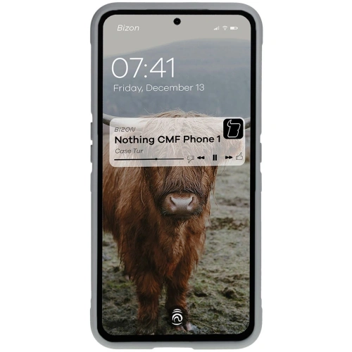 Pancerne etui Bizon Case Tur do Nothing CMF Phone 1 jasnoszare