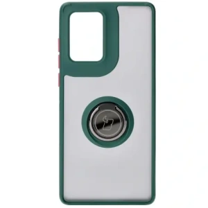 Hurtownia GSM - Bizon Case Hybrid Ring Motorola Edge 50 Fusion fumuriu cu un cadru verde închis - BIZ6880 - {ean13} - Hurt