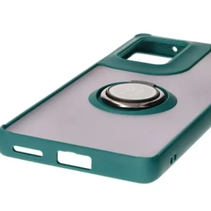 Hurtownia GSM - Bizon Case Hybrid Ring Motorola Edge 50 Fusion fumuriu cu un cadru verde închis - BIZ6880 - {ean13} - Hurt