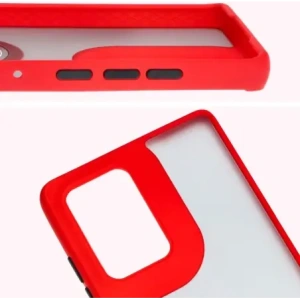 Hurtownia GSM - Husa hibridă Bizon pentru Motorola Edge 50 Fusion, fumurie cu un cadru roșu. - BIZ6882 - {ean13} - Hurt