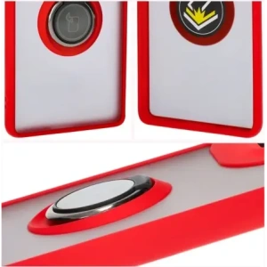 Hurtownia GSM - Husa hibridă Bizon pentru Motorola Edge 50 Fusion, fumurie cu un cadru roșu. - BIZ6882 - {ean13} - Hurt