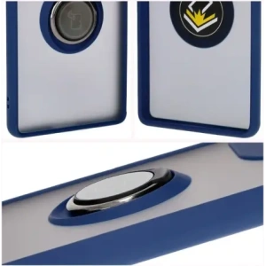 Hurtownia GSM - Caz Bizon Hybrid Ring Motorola Edge 50 Fusion fumuriu cu un cadru albastru închis - BIZ6883 - {ean13} - Hurt