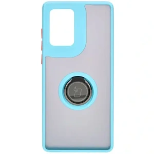 Hurtownia GSM - Caz Bison Hybrid Ring Motorola Edge 50 Fusion fumuriu cu un cadru de culoare albastru deschis - BIZ6884 - {ean13} - Hurt