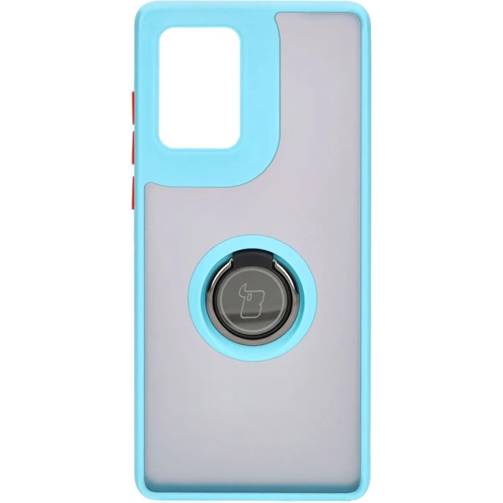 Hurtownia GSM - Etui z uchwytem na palec Bizon Case Hybrid Ring do Motorola Edge 50 Fusion przydymione z jasnoniebieską ramką - BIZ6884 - {ean13} - Hurt