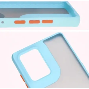 Wholesale Bizon Case Hybrid Ring Motorola Edge 50 Fusion smoky with a light blue frame - BIZ6884 - {ean13} - Hurt
