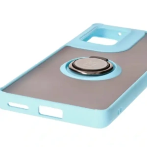Wholesale Bizon Case Hybrid Ring Motorola Edge 50 Fusion smoky with a light blue frame - BIZ6884 - {ean13} - Hurt