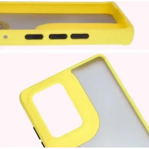 Hurtownia GSM - Husa hibridă Bizon pentru Motorola Edge 50 Fusion, fumurie cu un cadru galben. - BIZ6885 - {ean13} - Hurt