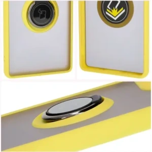 Hurtownia GSM - Husa hibridă Bizon pentru Motorola Edge 50 Fusion, fumurie cu un cadru galben. - BIZ6885 - {ean13} - Hurt