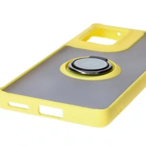Hurtownia GSM - Husa hibridă Bizon pentru Motorola Edge 50 Fusion, fumurie cu un cadru galben. - BIZ6885 - {ean13} - Hurt