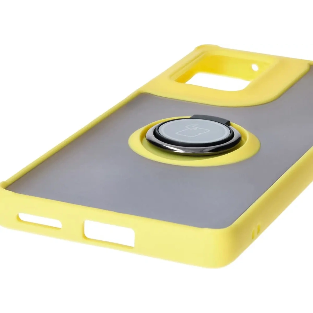 Hurtownia GSM - Bizon Hybrid Ring tok Motorola Edge 50 Fusion füstös színben, sárga kerettel - BIZ6885 - {ean13} - Hurt