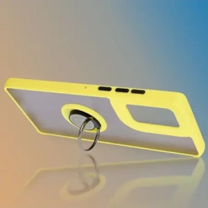 Hurtownia GSM - Husa hibridă Bizon pentru Motorola Edge 50 Fusion, fumurie cu un cadru galben. - BIZ6885 - {ean13} - Hurt