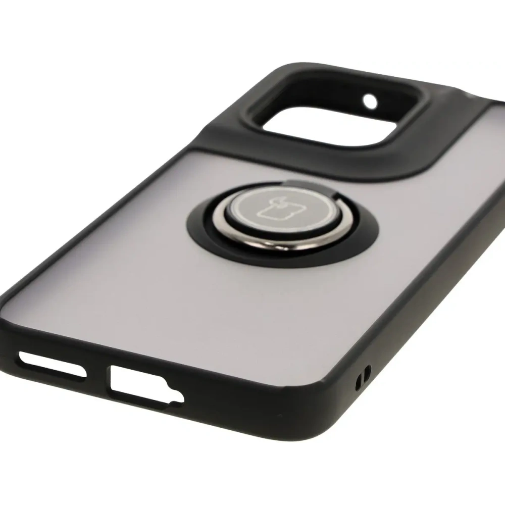 Hurtownia GSM - Bizon Case Hybrid Ring Motorola Edge 50 Neo fumuriu cu un cadru negru - BIZ6887 - {ean13} - Hurt