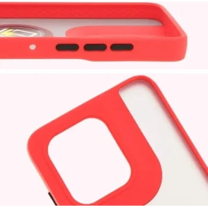 Hurtownia GSM - Bizon Case Hybrid Gyűrű Motorola Edge 50 Neo füstös piros kerettel - BIZ6888 - {ean13} - Hurt