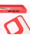 Wholesale Bizon Case Hybrid Ring Motorola Edge 50 Neo smoky with a red frame - BIZ6888 - {ean13} - Hurt