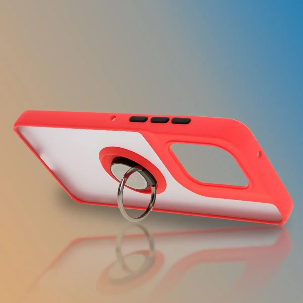 Hurtownia GSM - Bizon Case Hybrid Gyűrű Motorola Edge 50 Neo füstös piros kerettel - BIZ6888 - {ean13} - Hurt