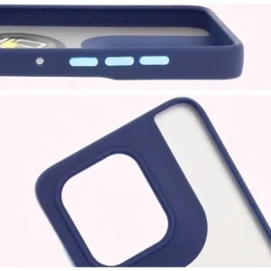 Hurtownia GSM - Bizon Case Hybrid Gyűrű Motorola Edge 50 Neo füstös színben, tengerészkék kerettel - BIZ6889 - {ean13} - Hurt